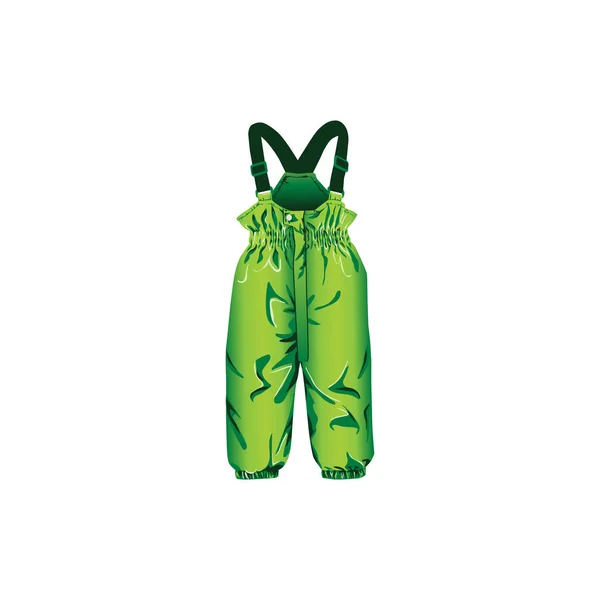 Un ensemble d'illustrations pour le site Web - icône vectorielle de l'usure des enfants. Élément 8 pantalon vert avec pantalon pantalon pantalons unmentionables paire de bretelles gallus vêtements vêtements de Webit.Top — Image vectorielle