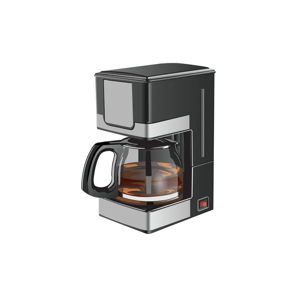 Un conjunto de ilustraciones para el sitio web - icono de vector de electrodomésticos. Elemento 3 cafetera cafetera moca cocina cafeína cafeína aparato de bebidas taza de café con leche capuchino caliente de Webit.Top — Vector de stock