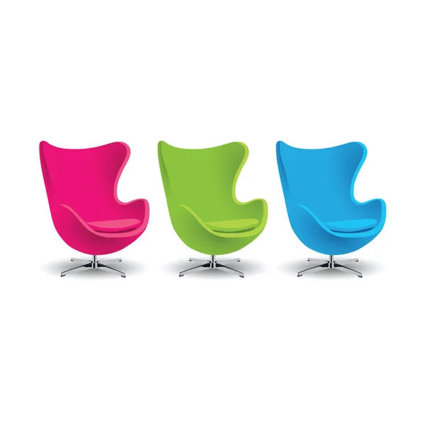 Eine Reihe von Illustrationen für Website - Möbel-Vektor-Symbol. Element 5 Sessel Sitzfarbe sitzen Interieur Mode modern von webit.top — Stockvektor