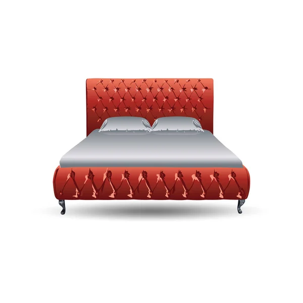 Um conjunto de ilustrações para website - ícone do vetor de móveis. Elemento 6 cama grande sofá sono sonho dormir noite travesseiro macio de Webit.Top —  Vetores de Stock