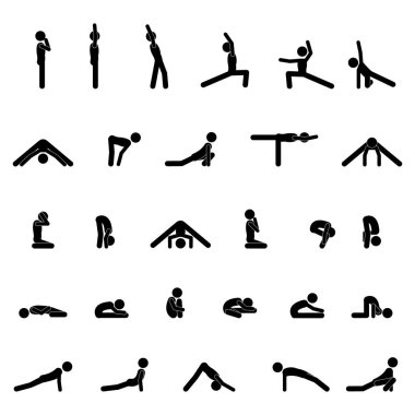 Web sitesi için çizimler sopa rakam bir dizi - vektör simgeleri şarj fitness spor eğitim fiziksel jerks egzersiz koçluk insanlar insan silueti pictogram simgesi Webit.Top