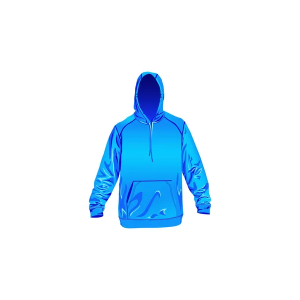 A set of illustrations for website - menswear raster image. Element 7 blue sweatshirt blouse pullover sweater clothing clothes hood pocket apparel garment sportswear of Webit.Top — Stock Photo, Image