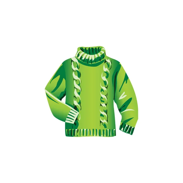 A set of illustrations for website - children's wear raster image. Element 3 green sweater pullover clothing wool wardrobe winter fashion clothes warm of Webit.Top