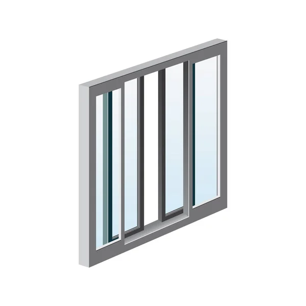 A set of illustrations - raster image windows. Element 6 window coupe casement light construction glass open interior of Webit.Top — Stock Photo, Image