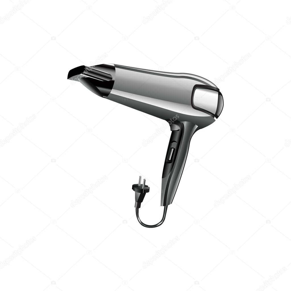 A set of illustrations for website - appliances raster image. Element 10 hairdryer dry head hair blow warm dryer air hot warm hair dryer hairdresser air of Webit.Top