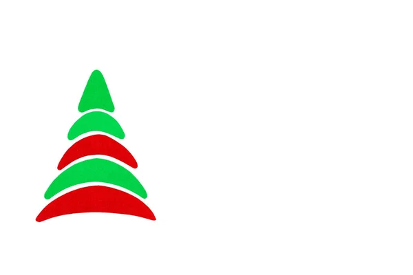 Новорічно-різдвяні концептуальні дерево з картону кольору. Ізольовані. — стокове фото