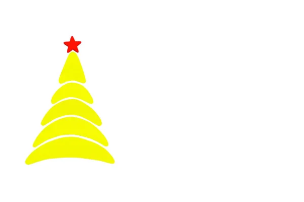 El año nuevo y el árbol conceptual de Navidad hecho de un cartón de color . — Foto de Stock