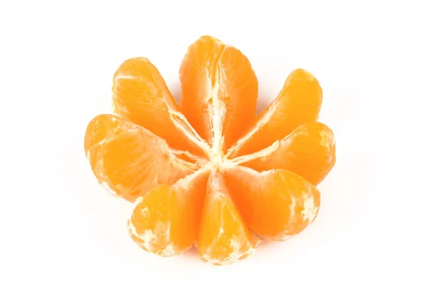 Fresh tangerine, isolated on a white background. — Stock Photo, Image