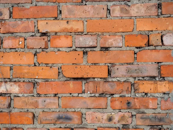 Vieux mur de briques de briques rouges — Photo