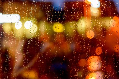 Camın sokak ışık bulanık görüntü