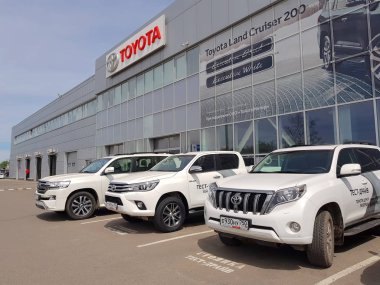 Rusya, Moskova, Haziran 2017. Toyota Autocentre.