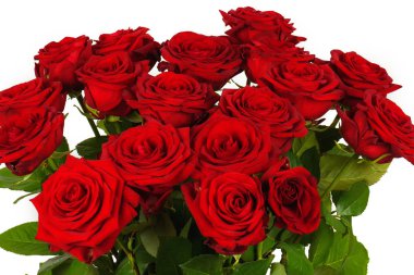 Renkli çiçek buket kırmızı gül izole dan.