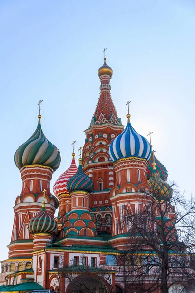 Россия Москва Февраль 2020 Санкт Петербург Собор Василия Блаженного Красной — стоковое фото