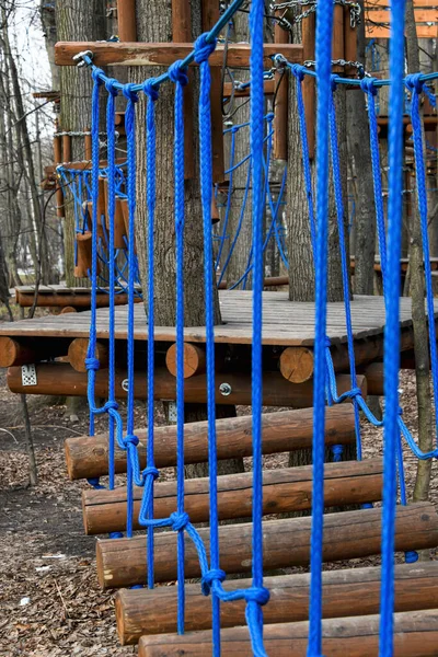 Aire Jeux Vide Pour Escalade Dans Parc Printemps — Photo