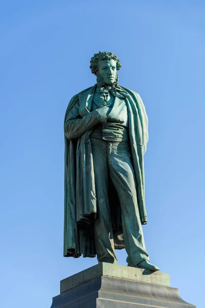 Moscow Russia February 2020 Monument Great Russian Poet Alexander Pushkin lizenzfreie Stockfotos