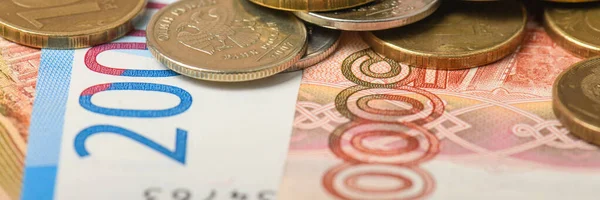 Fondo Banconote Monete Contante Antecedenti Delle Banconote Russe Rubli Carta Immagini Stock Royalty Free