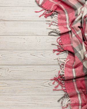 Ekose hafif ahşap arka plan üzerinde. 