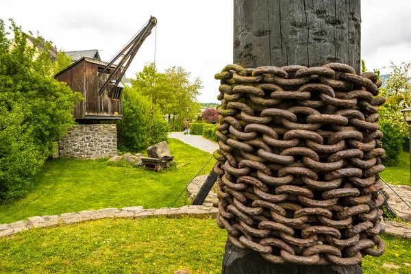 Historic Winch of slate mining — Stock Photo, Image