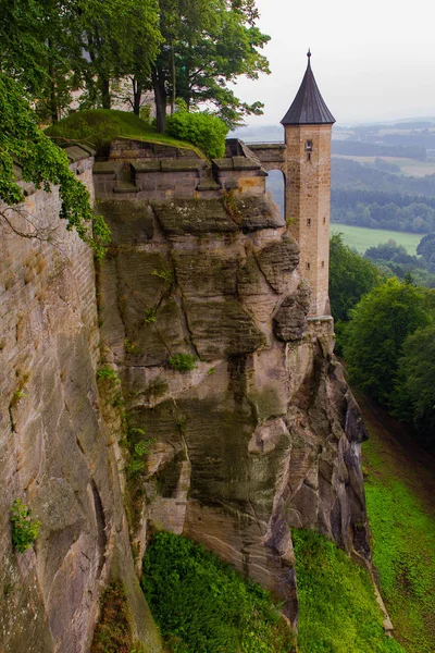 Festung Königstein in Sachsen / Deutschland Stockbild