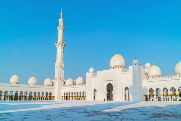 Panoramatický Výhled Mešitu Sheikha Zayeda Abú Dhabí Spojené Arabské Emiráty — Stock fotografie