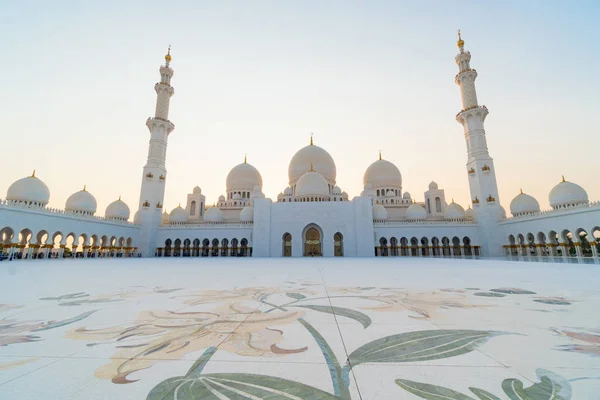 Panoramic View Sheikh Zayed Grand Mosque Abu Dhabi United Arab — стокове фото