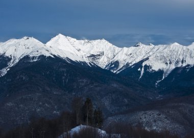 Sochi karlı dağlar 