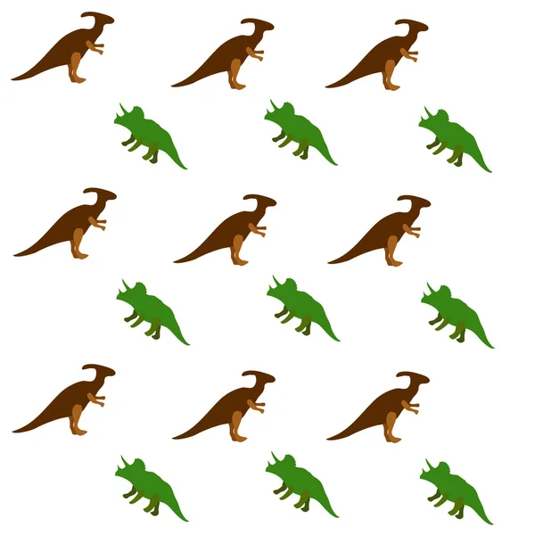 Dinosaurier nahtlose Muster Hintergrund — Stockvektor