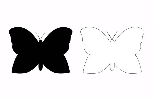 Ikona czarny motyl — Wektor stockowy