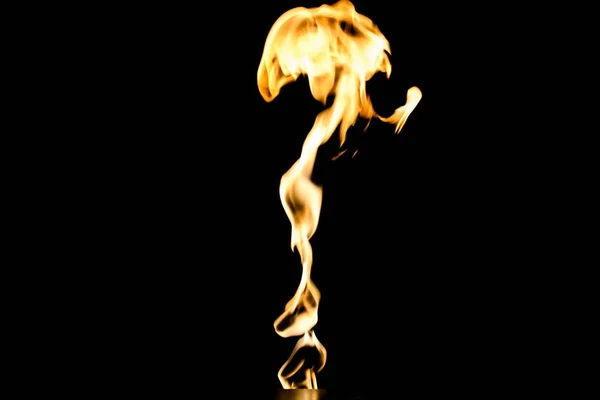 Flames of fire on dark background — Stock Photo, Image