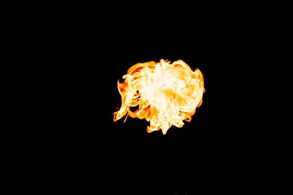 Flames of fire on dark background — Stock Photo, Image