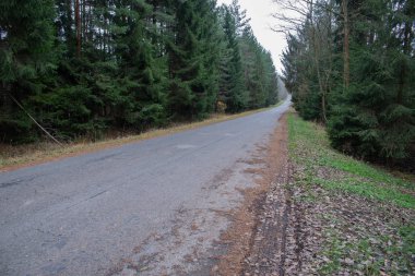D1 otoyolunda kullanılmayan otoyol köprüsü, sonunda başka bir yola çıkıyor. Bugün, planlanan bir otoyolda yerel bir otoyol var, diğeri ise ormanla kaplı..