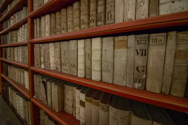 ストラホフのプレモンストラーセンシア修道院の図書館は 約20万冊からなる最も価値のある保存状態の良い歴史的図書館の一つです 図書館の最も古い部分であるバロック神学館 — ストック写真