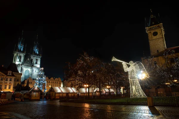 Рождественский Центр Праги Чехия — стоковое фото