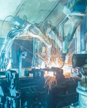 Hareket kaynak robotları.