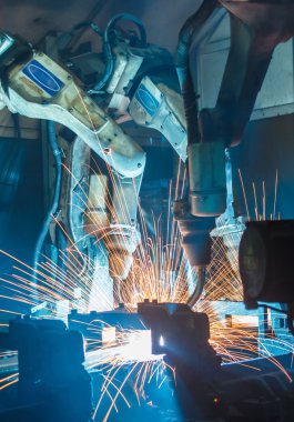 Otomotiv endüstriyel robot kaynak