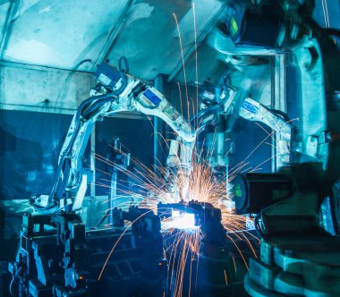 Otomotiv endüstriyel robot kaynak