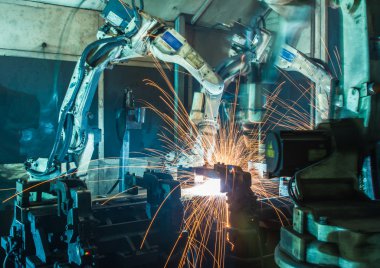 Otomotiv endüstriyel robot kaynak