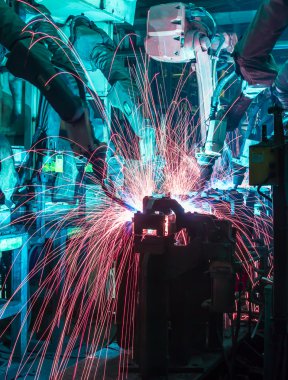  Hareket kaynak robotları.