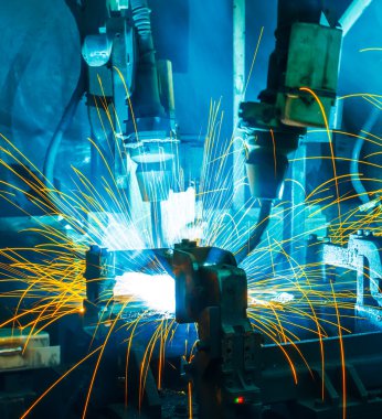 Hareket kaynak robotları.