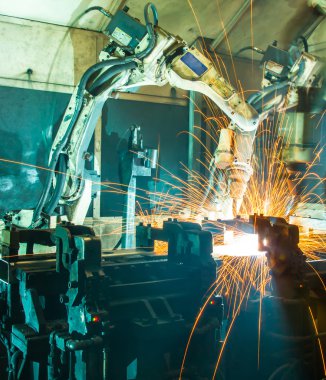 Otomotiv endüstriyel robot kaynak