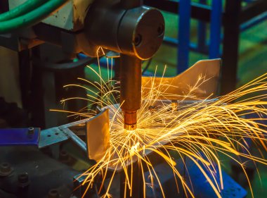 Punta kaynak makinesi otomotiv bölümü.