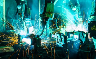 Otomotiv endüstriyel robot kaynak