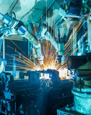 Otomotiv endüstriyel robot kaynak