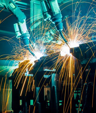 Otomotiv endüstriyel robot kaynak