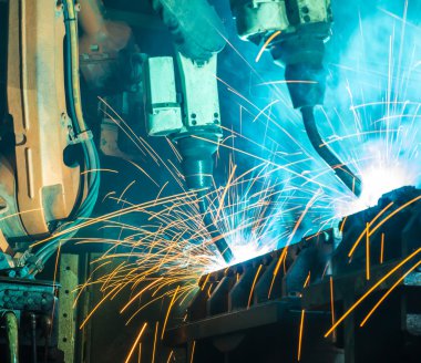 Otomotiv endüstriyel robot kaynak