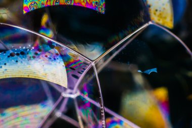 Sabun, kabarcık oluşturulan gökkuşağı renkleri