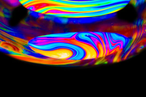 Kleuren van de regenboog gemaakt door soap, bubble — Stockfoto