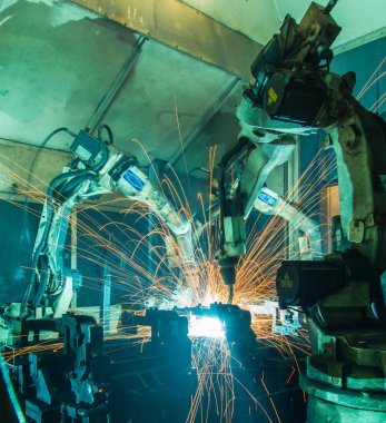 Otomotiv endüstriyel robot kaynak