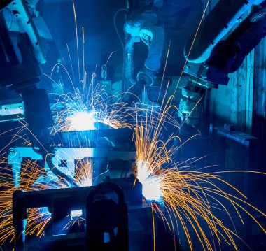 Otomotiv endüstriyel robot kaynak