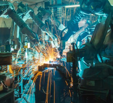 Otomotiv endüstriyel robot kaynak